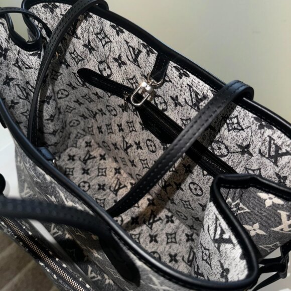 Louis Vuitton Monogram Jacquard Denim Neverfull MM w/ Pouch - Picture 8 of 14